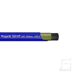 Hetvattenslang 3/8" blå 1-lager slät 300bar