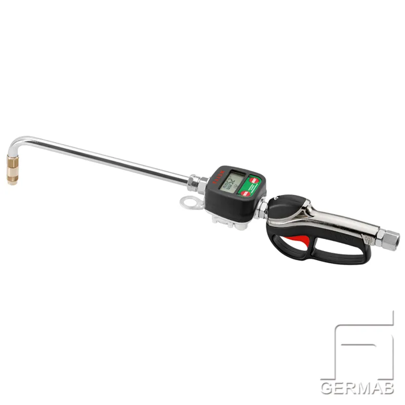 Oljeventil digitalmätare 40 l/min 1/2" rör 90°