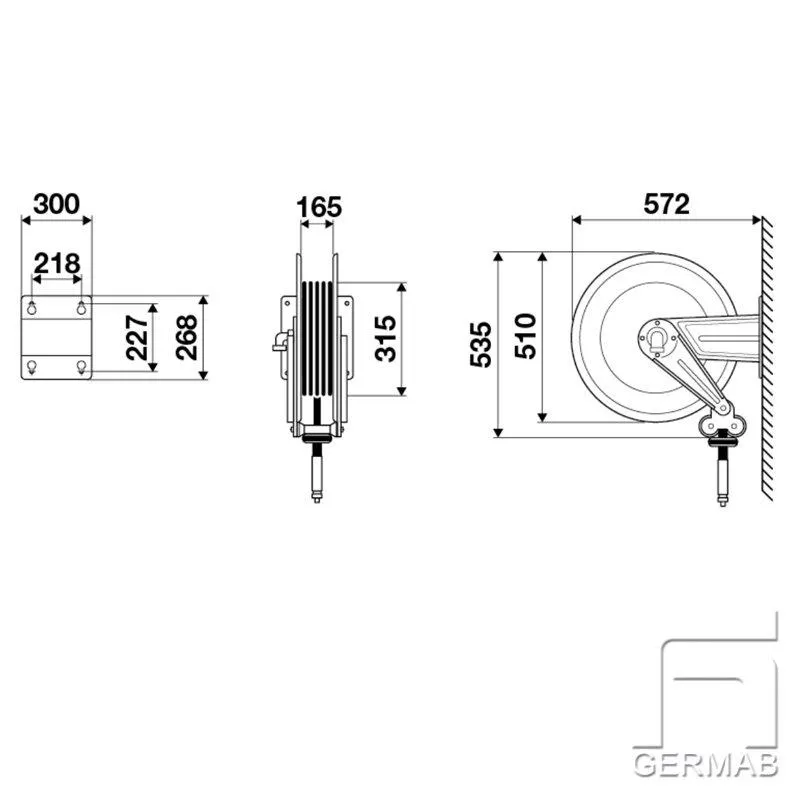 Rostfri Slangupprullare Bensin 14m 1" Elaflex - Bild 2