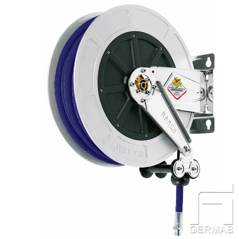 Rostfri Slanguppr. Högtrycksvatten 15m-3/8" 130ºC