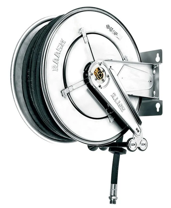 Rostfri Slangupprullare Luft/Vatten 10m-1"