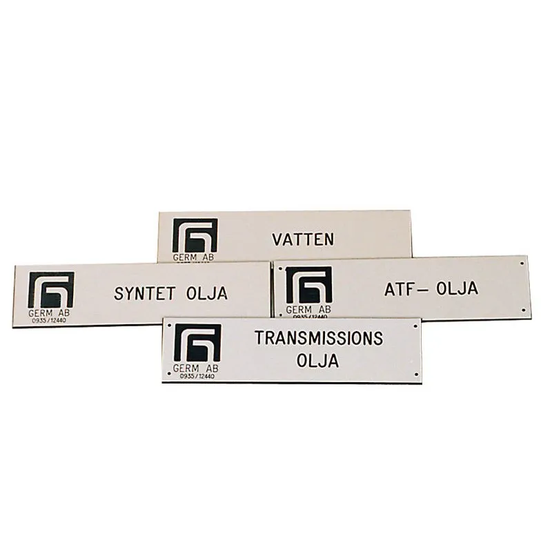 Skylt, "Transmissionsolja"