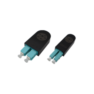 Multimode LC and SC fiber loopback plugs and cables