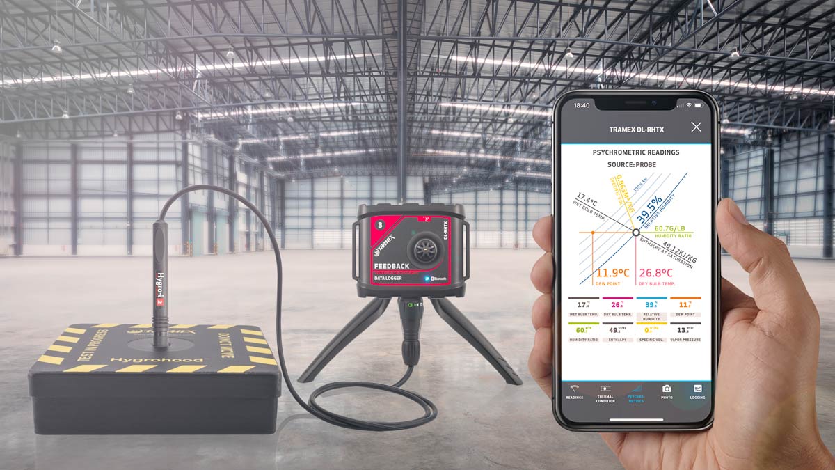 Tramex FBZK feedback datalogger utökat set för RH och temp.