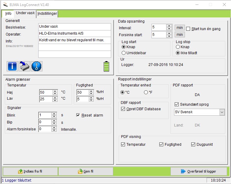 ElmaLOG 181TH PDF USB datalogger