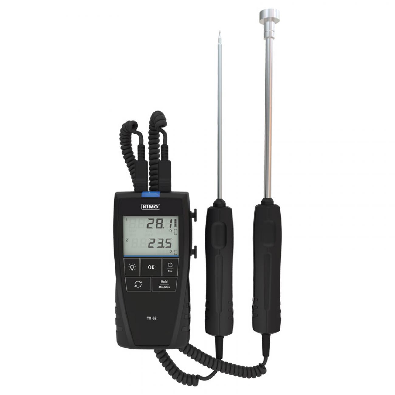 Kimo/Sauermann TR62. 2-kanals PT100 termometer