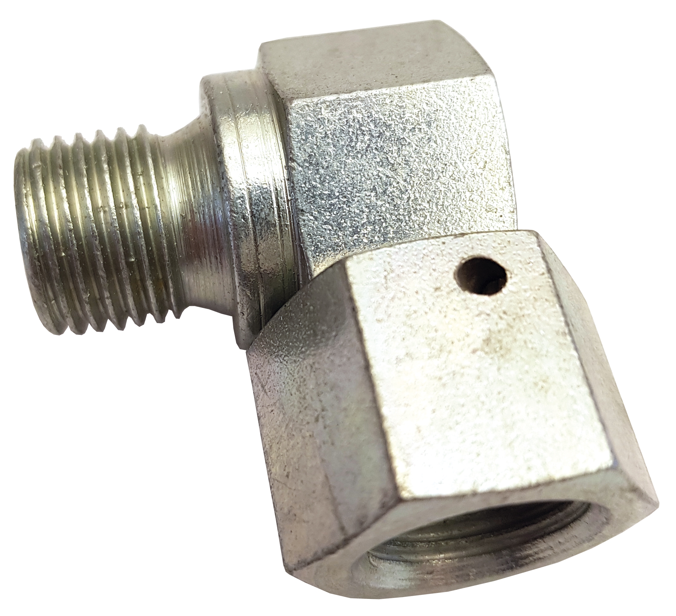 NIPPEL STÅL 1/4"UF x 1/4"IF VINKEL MED LÖPMUTTER