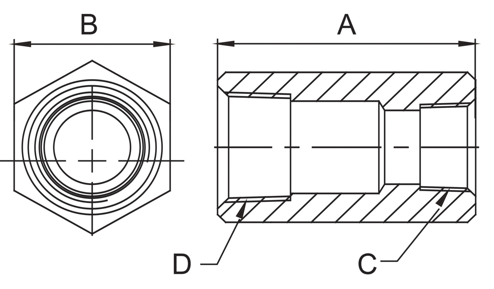 KOPPLING 1/4" - 3/8"