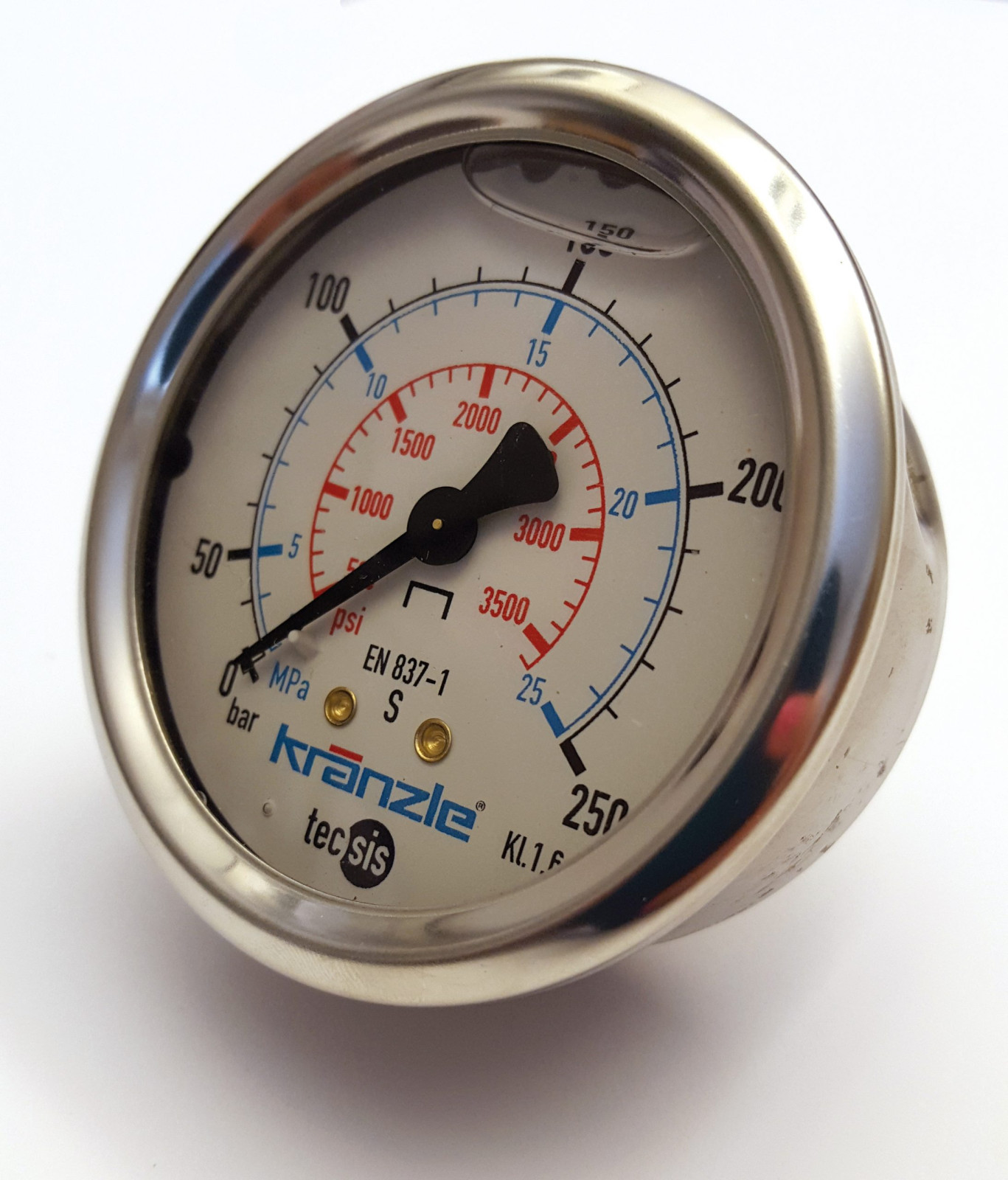 MANOMETER 1/4" 250BAR 63MM BAK