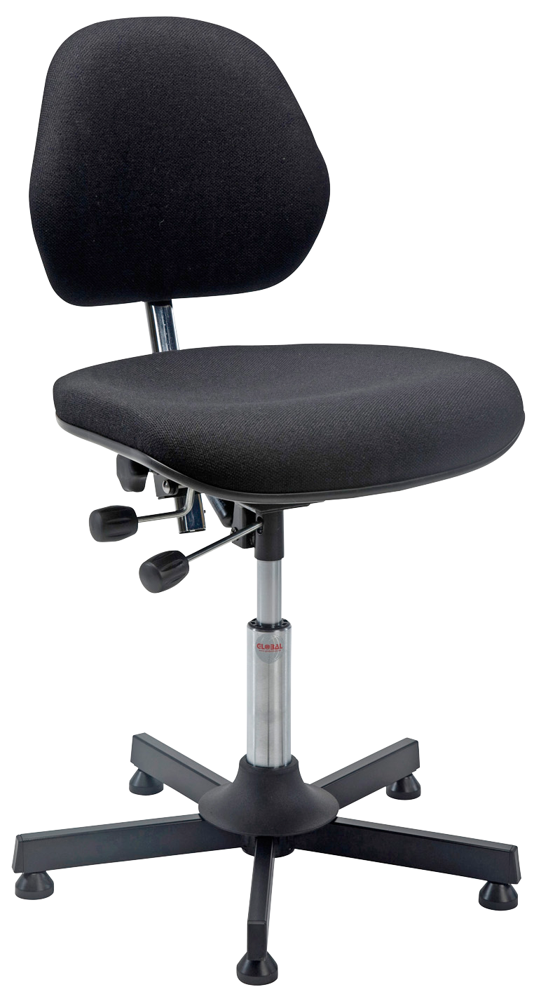 Verkstadsstol Tyg Svart 480-610Mm