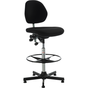 Verkstadsstol Tyg Svart 620-872Mm