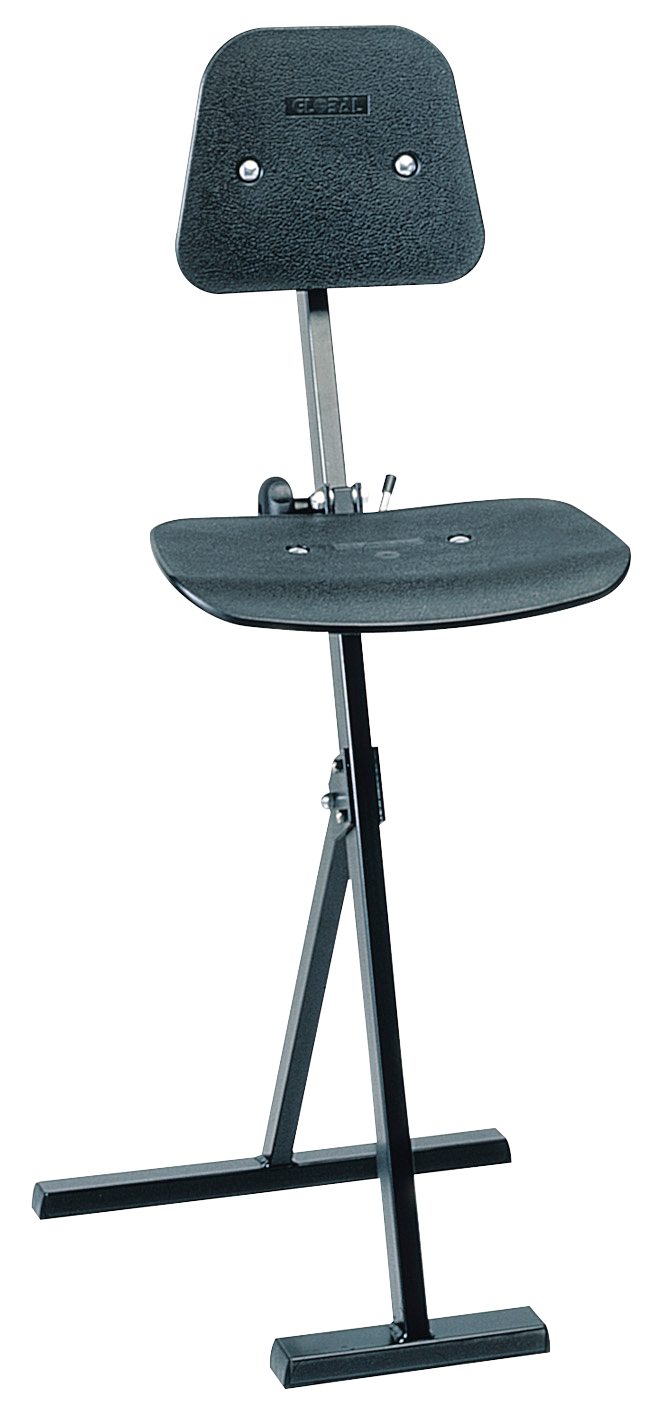 Ståstödstol Plast Svart 500-850Mm