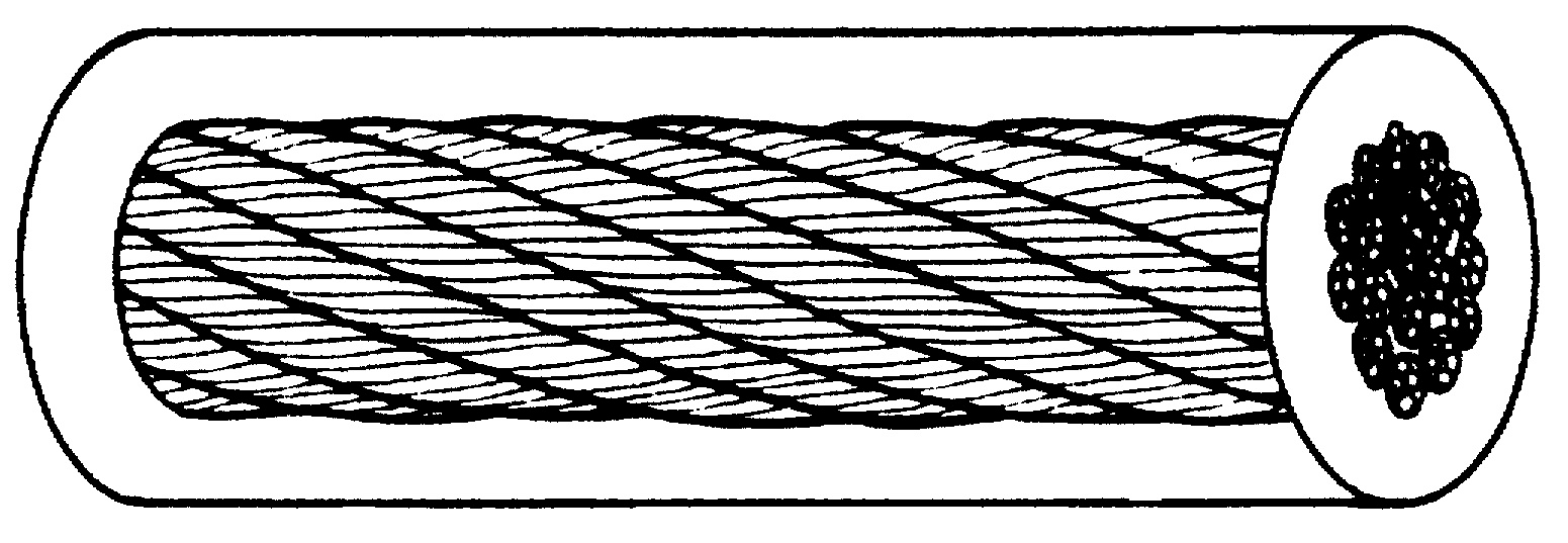 Stållina PVC 42-Trådig Förzinkad 2/3Mm 25M
