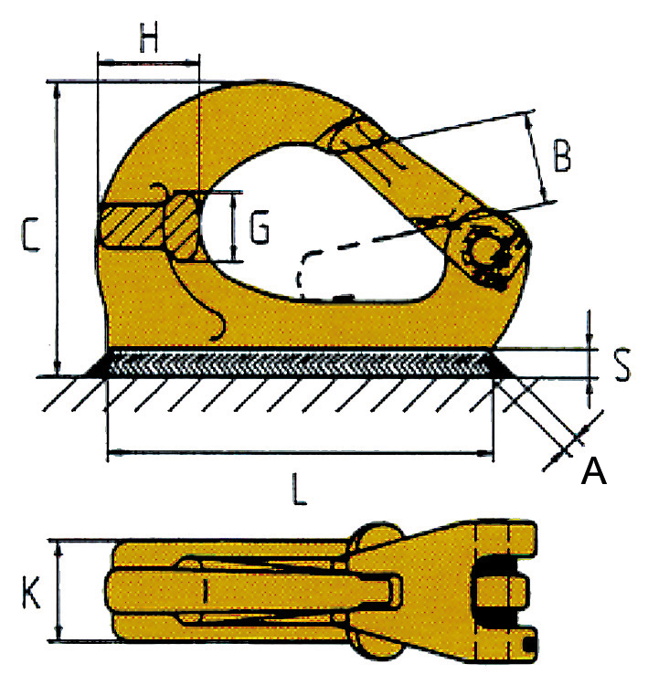 Universalkrok Svetsbar Ukn-5T