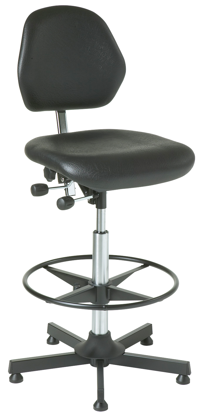 Arbetsstol Aktiv Konstläder Svart Alba Hög 680-940Mm