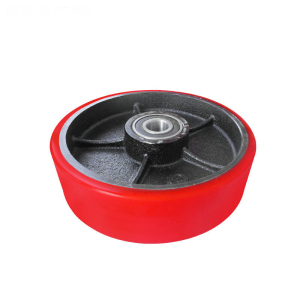 Styrhjul Röd Pu 200X50mm