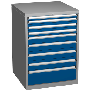 Verktygshurts 9L Kombination 3 Ral7037/5005 36X36 H1000mm