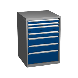 Verktygshurts 7L Kombination 6 Ral7037/5005 36X36 H1000mm