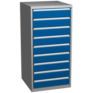 Verktygshurts 9L Kombination 2 Ral7037/5005 36X36 H1450mm