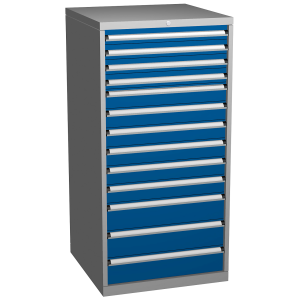 Verktygshurts 13L Kombination 5 Ral7037/5005 36X36 H1450mm