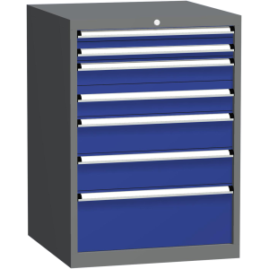 Verktygshurts 7 T 5 Låd. 200 Kg Ral 7037/5005 36X36 H1000mm