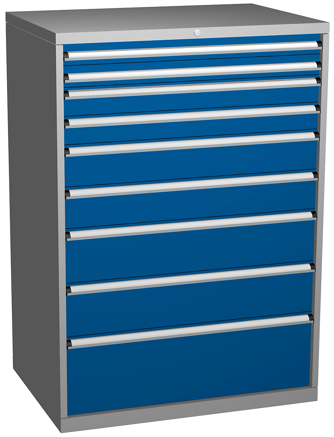Verktygshurts 9 L Kombination 1 Ral7037/5005 54X36 H1450mm