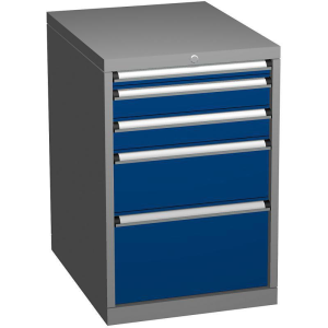 Verktygshurts 7 L Kombination 3 Ral 7037/5005 27X36 H800mm