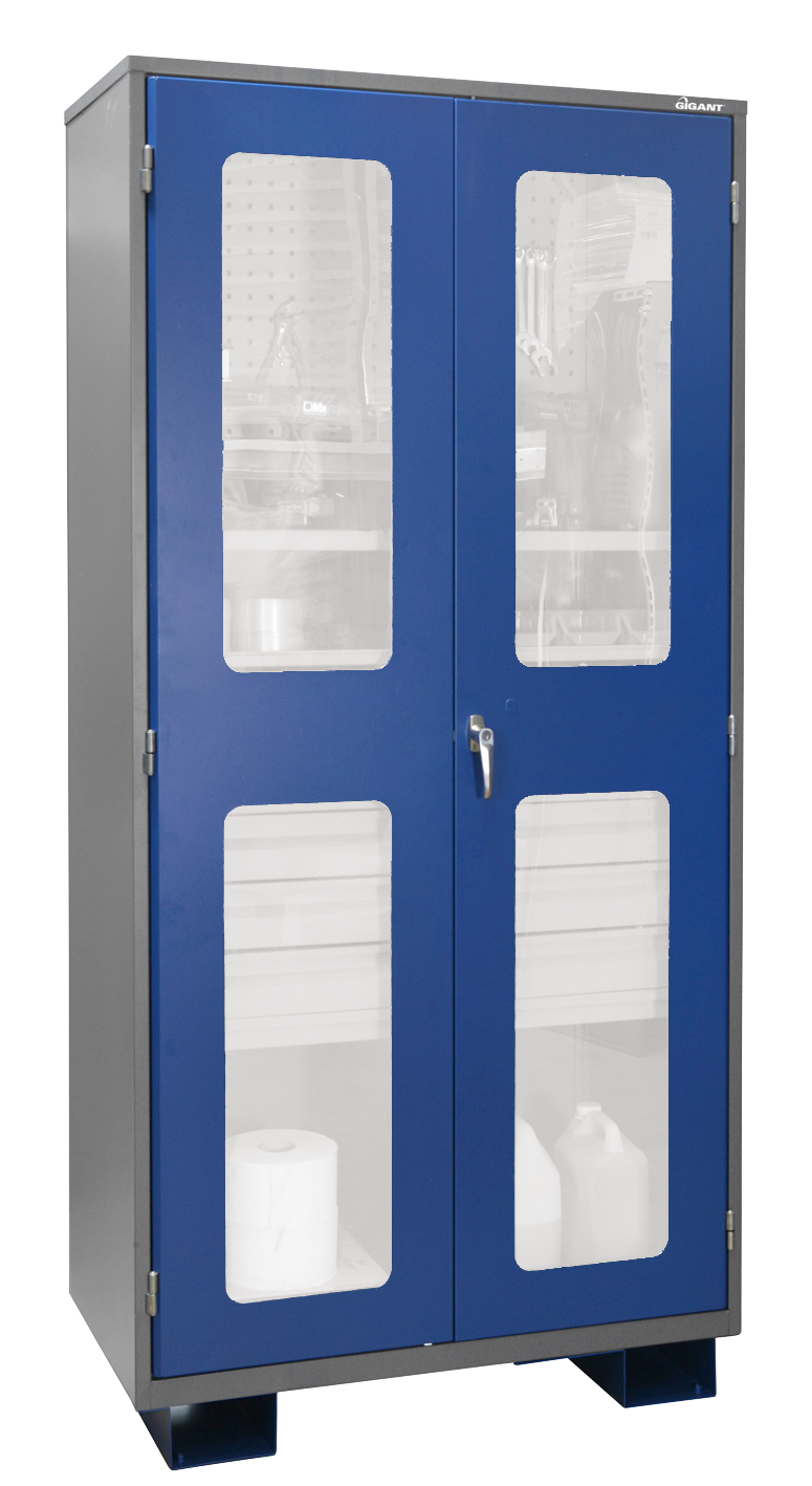 Maskinskåp Plexi Grå Ral7037 Blå Ral5005 H2000b1020dj540mm