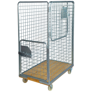 Rullcontainer med Träbotten 4 Sidig 1200X750x1710 Rutnät