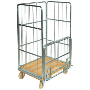 Rullcontainer Förstärkt 1 Fällbar Långsida 630X840x1390mm