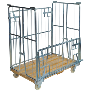 Rullcontainer 1 Fällbar Långsida 1200X800x1250 Vertikal Tråd