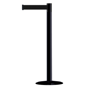 Avspärrningsstolpe med Band Svart Stolpe/Svart Band 2,3M