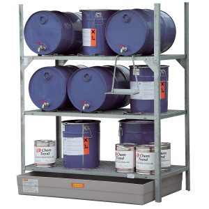 Miljöhylla Små Behållare Galvat Stål L1320xb800xh1300mm 150L