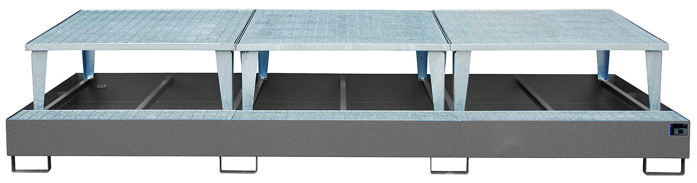Ibc-Däck 3 Ibc Plåt med Oljebar L3850xb1460xh780mm 1163L