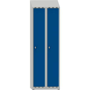 Klädskåp 550 3X300 Klinka Grå/Blå B600xd550xh1800mm