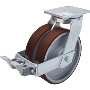 Bromshjul Fästplatta D30p Pu-Bana Kullager 2X150x50mm 1260Kg