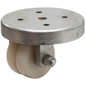 Länkhjul Lågbyggande Me Fästplatta Nylonhjul 2X50x14mm 160Kg