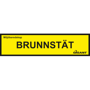 Upplysningsskylt Brunnstät L600xb150mm