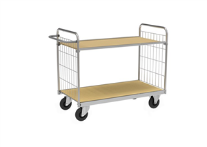 Hyllvagn ESD 2 Hyllor med 2 Fasta och 2 Länkhjul 1390X650mm