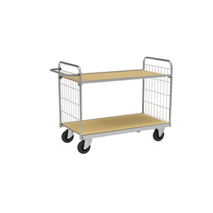 Hyllvagn ESD 2 Hyllor med 2 Fasta och 2 Länkhjul L1590x650mm