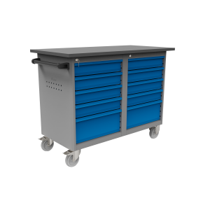 Arbetsvagn 10 Lådor med Vinylskiva 1200X800x24mm