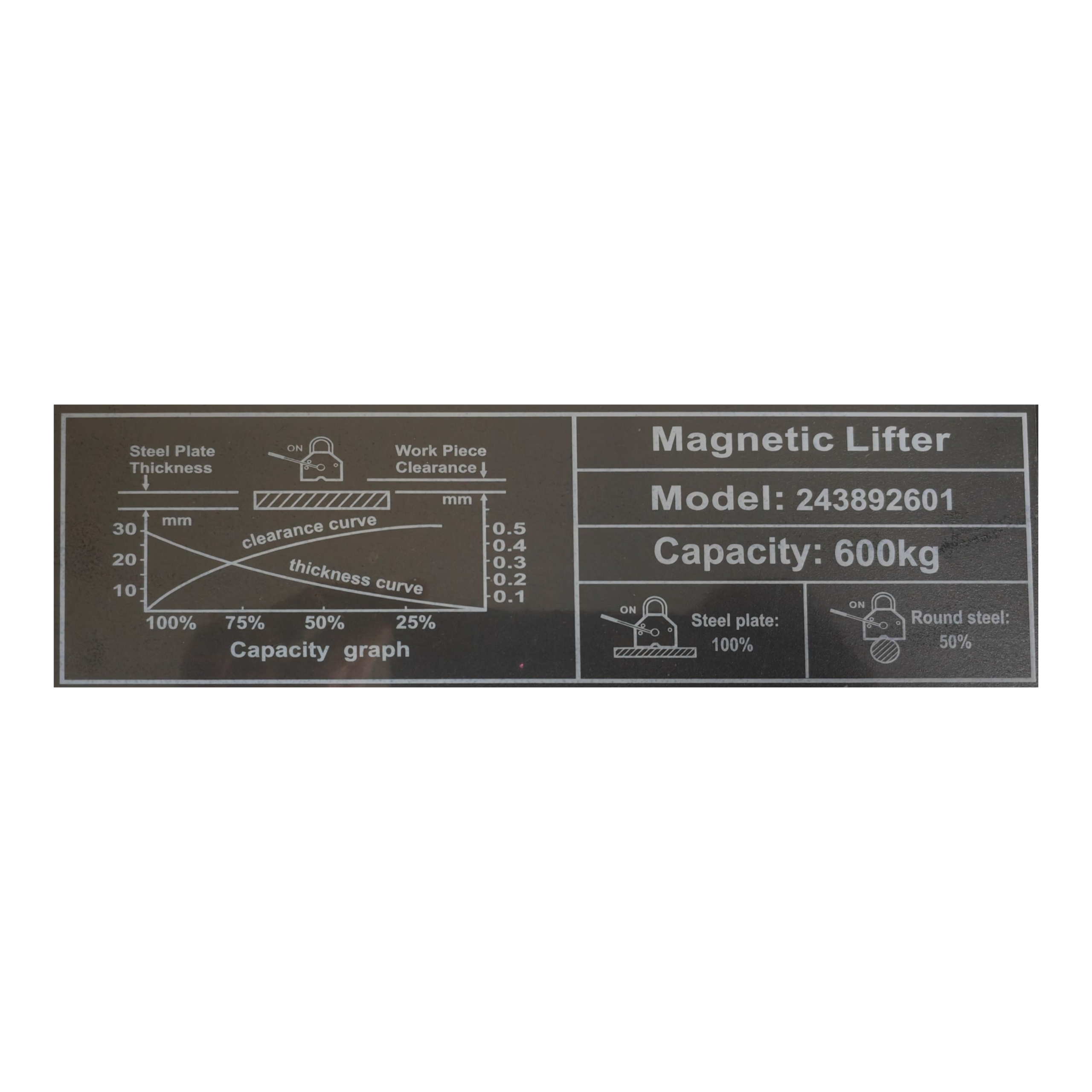 Informationsskylt Lyftmagnet 600Kg