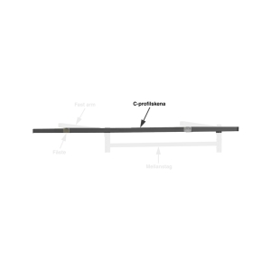 Skena C-Profil Antracit Ral7016 1200Mm