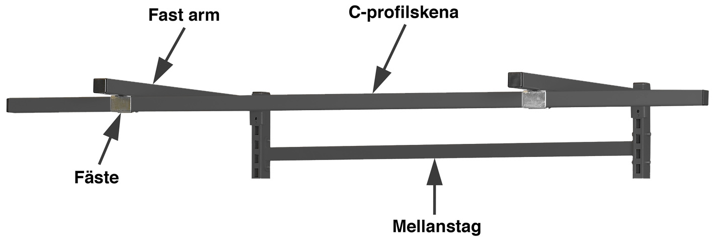 Skena C-Profil Antracit Ral7016 1990Mm - Bild 2