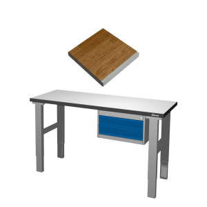 Arbetsbord S 500 K2, Ekparkettskiva,Hurts 2 L, 1600X600x42mm