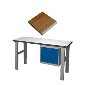 Arbetsbord S 500 K3 Ekparkettskiva Hurts 3 L. 1600X600x42mm