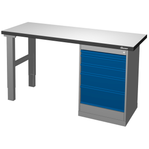 Arbetsbord S 500 K4 Boardskiva och Hurts 5 L. 1600X600x42mm