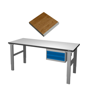 Arbetsbord S 500 K3 Ekparkettskiva, Hurts 2 L. 2000X800x42mm