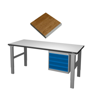 Arbetsbord S 500 K4 Ekparkett och Hurts 4 L. 1600X800x42mm