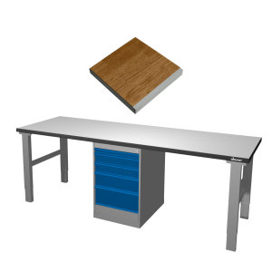 Arbetsbord S 500 K7 Ekparkettskiva, Hurts 5 L. 2500X800x42mm
